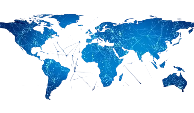 World Map with Connections